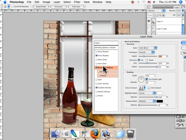 Creation of Wine and dancing: Step 6